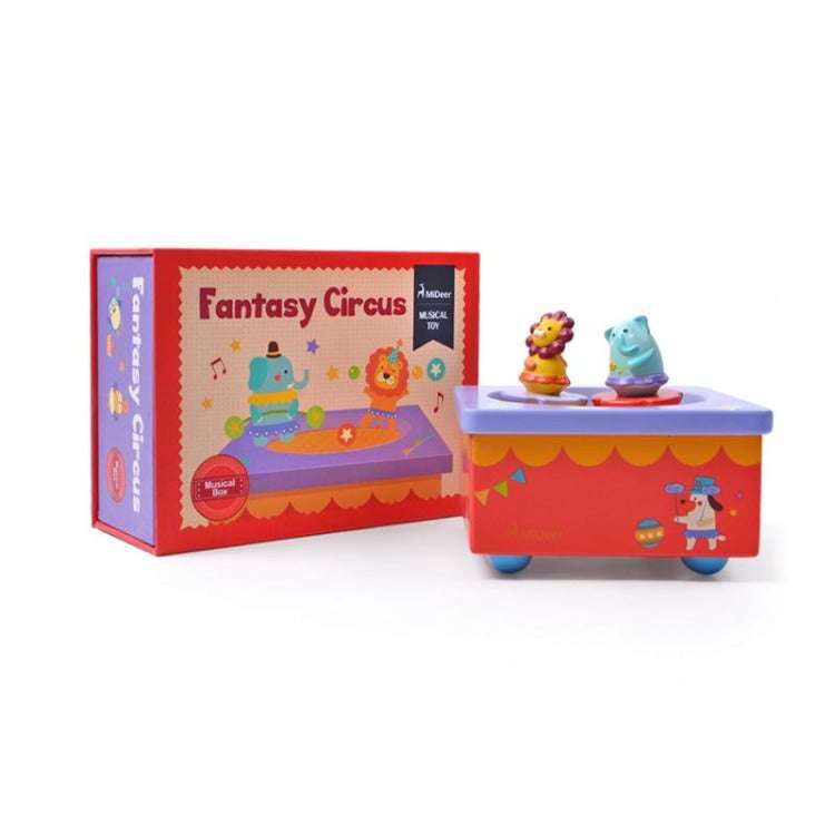 Wooden Musical Box Fantasy Circus