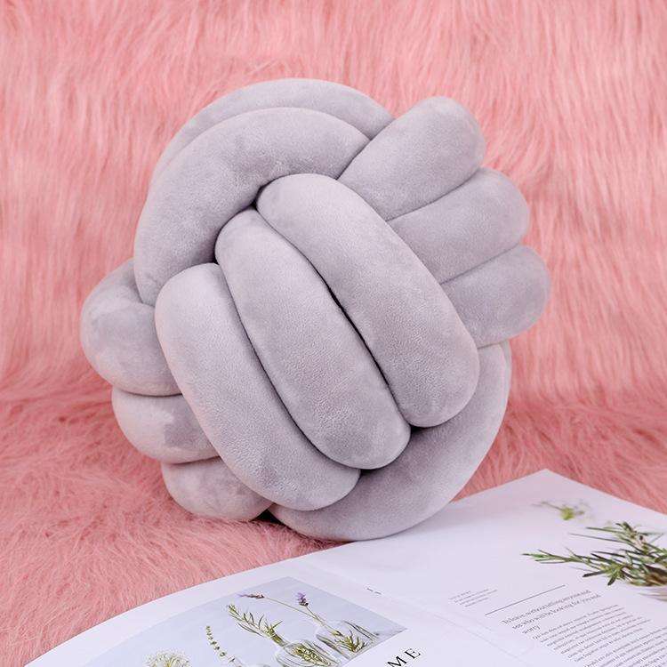 Knot Ball Cushion | Grey