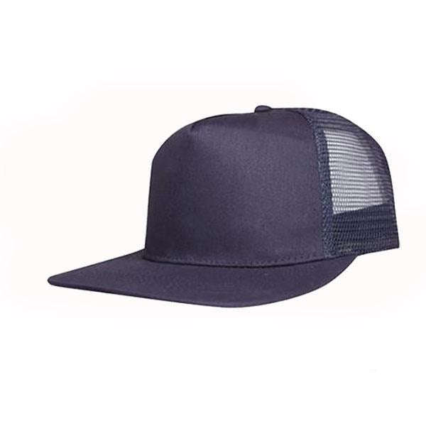 Retail 5 Panel Flat Peak Trucker Cap