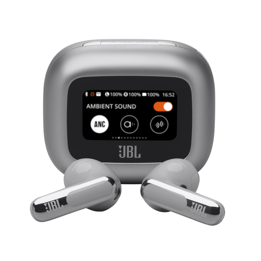 JBL Live Flex 3 True wireless noise-cancelling earbuds with open-stick design and Smart Charging ...