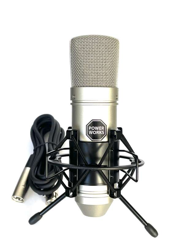 Power Works SC100 Studio Condenser Microphone - Each - Silver