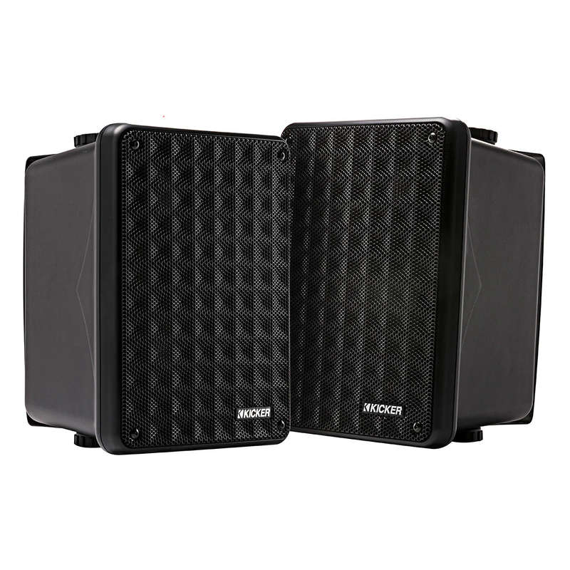 Kicker KB6 Outdoor/Indoor Speakers - Pair (Black)