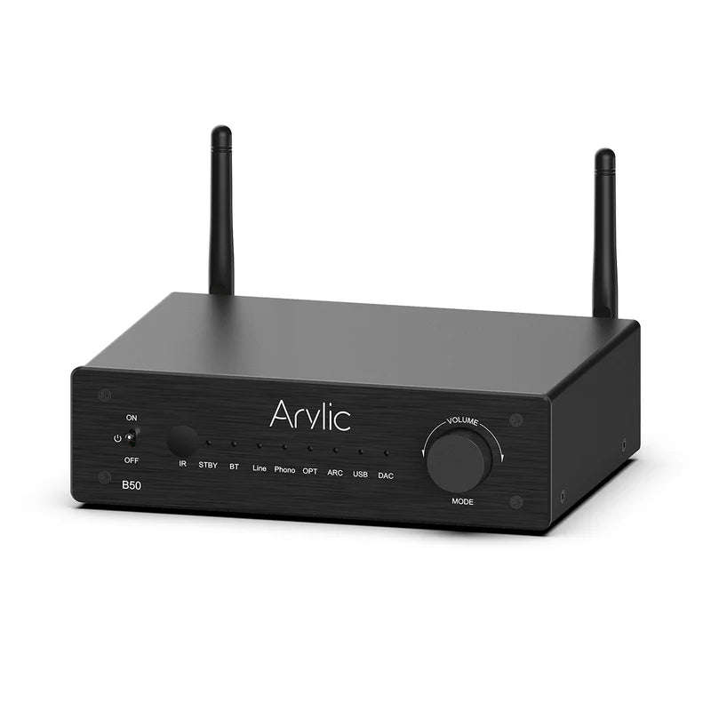 Arylic B50 Bluetooth Stereo Amplifier With Audio Transmitter - Black