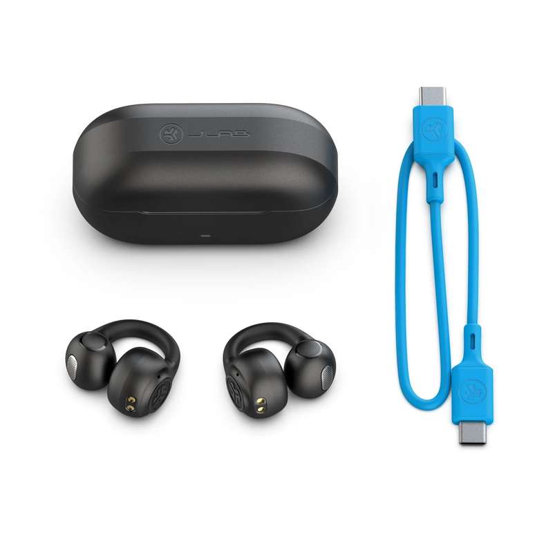 JLAB Flex Open-Clip True Wireless Earbuds - Black