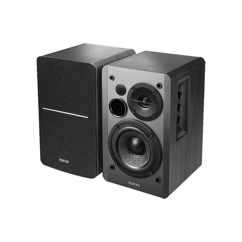Edifier R1280D Bs Active Bluetooth Bookshelf Speakers - Pair (Black) + Edifier T5 8" 70W Subwoofe...