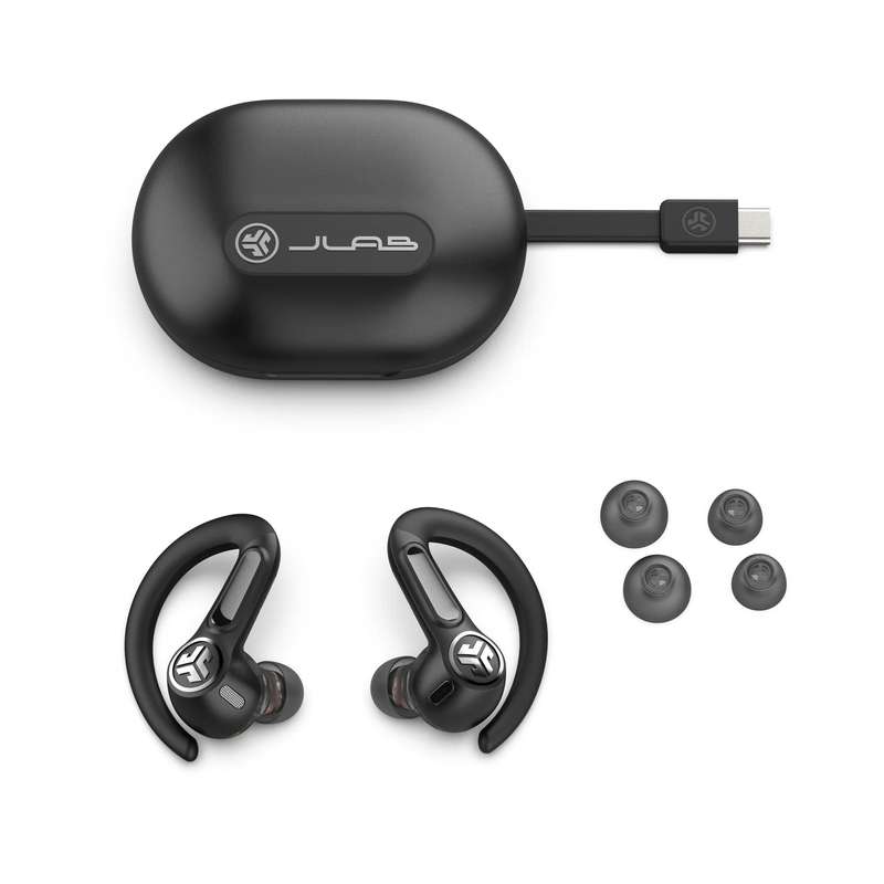 JLAB Epic Sport ANC 3 Dual-Driver Sport True Wireless Earbuds - Black