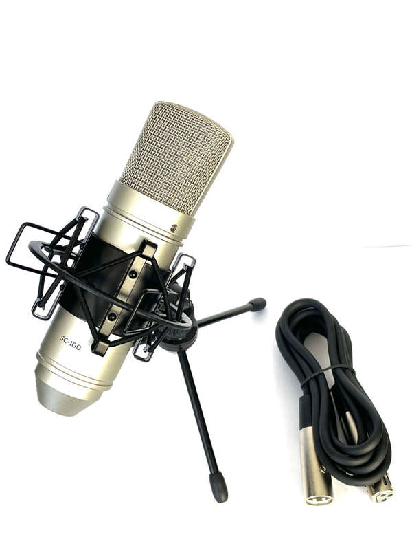 Power Works SC100 Studio Condenser Microphone - Each - Silver