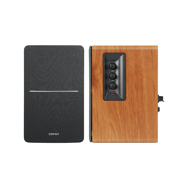 Edifier R1280D Bs Active Bluetooth Bookshelf Speakers - Pair (Brown) + Edifier T5 8" 70W Subwoofe...