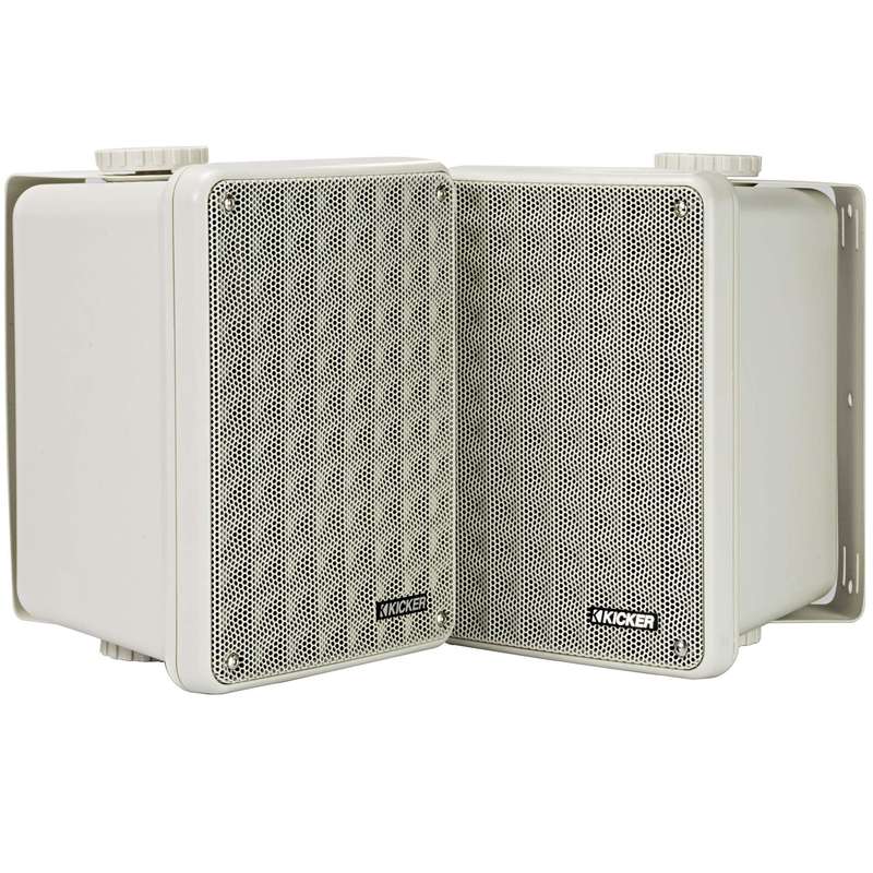 Kicker KB6 Outdoor/Indoor Speakers - Pair (White)
