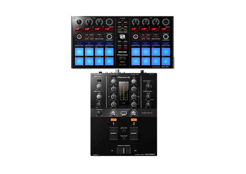 Pioneer DJ DJM-250MK2 2-Channel DJ Mixer (Black) + Pioneer DJ DDJ-SP1 Sub Controller for Serato D...
