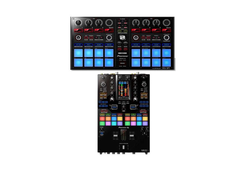 Pioneer DJ DJM-S11 Professional Scratch Style 2-Channel DJ Mixer (Black) + Pioneer DJ DDJ-SP1 Sub...