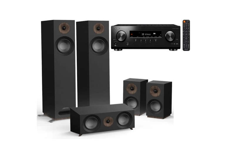 Jamo S805 HCS 5.0 Speaker Package + Pioneer VSX-534 4K 5.2 Channel AV Receiver (Black)