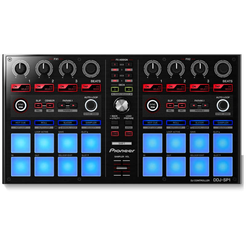 Pioneer DJ DJM-S11 Professional Scratch Style 2-Channel DJ Mixer (Black) + Pioneer DJ DDJ-SP1 Sub...