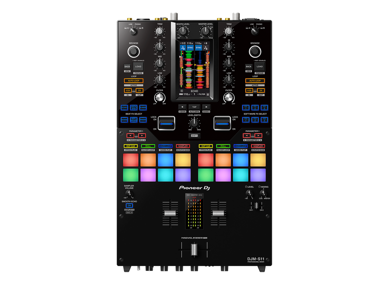 Pioneer DJ DJM-S11 Professional scratch style 2-channel DJ mixer (Black)