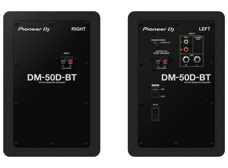 Pioneer DJ DM-50D-BT 5 desktop monitor system with Bluetooth® functionality - Pair (Black)