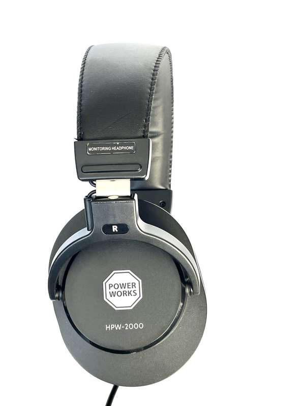 Power Works HPW-2000 Headphone - Each - Black
