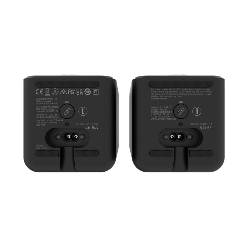 Klipsch Flexus SURR 100 Wireless Surround Sound Speakers - Pair - Black