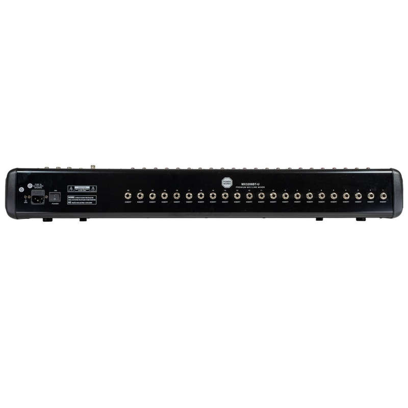Power Works MX3206 BT-U Analogue Mixers - Each - Black