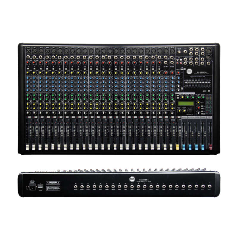 Power Works MX3206 BT-U Analogue Mixers - Each - Black