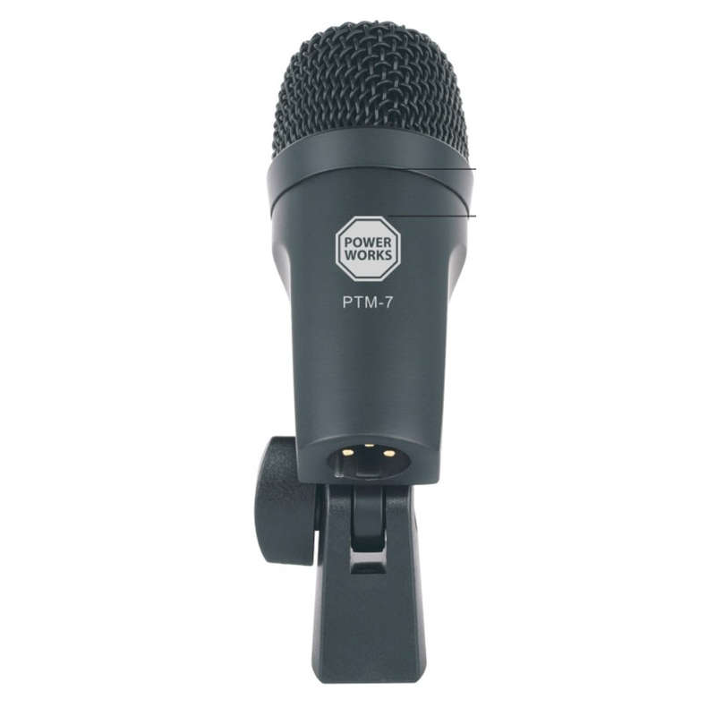 Power Works PTM-7 Dynamic Drum Microphone - Each - Black