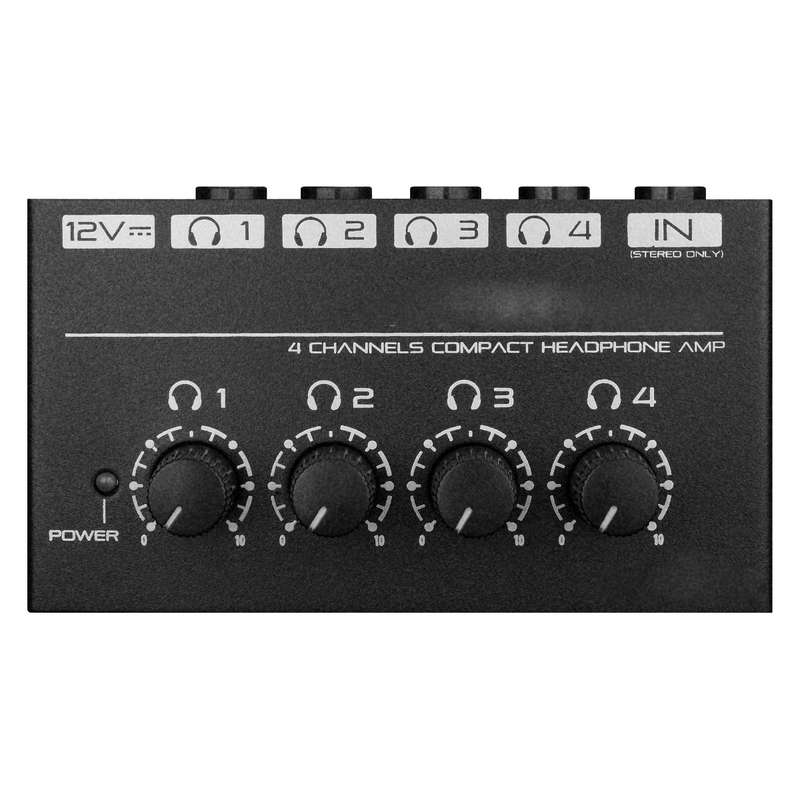 Power Works PW-HA400 Mini Headphone Amplifier - Each - Black