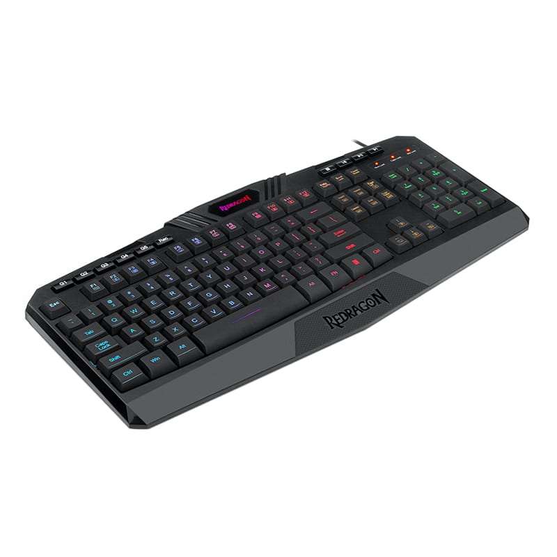 REDRAGON HARPE Membrane|RGB Backlit|12 Multimedia Keys|19 Non-Conflict Gaming Keyboard  Black