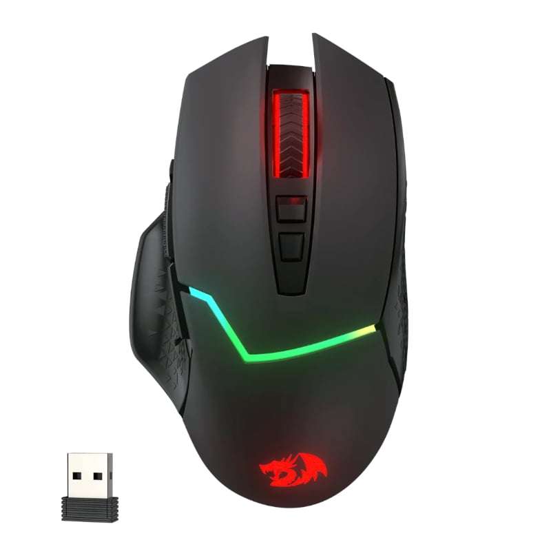 REDRAGON Mirage Pro 8000DPI RGB Wireless Gaming Mouse  Black