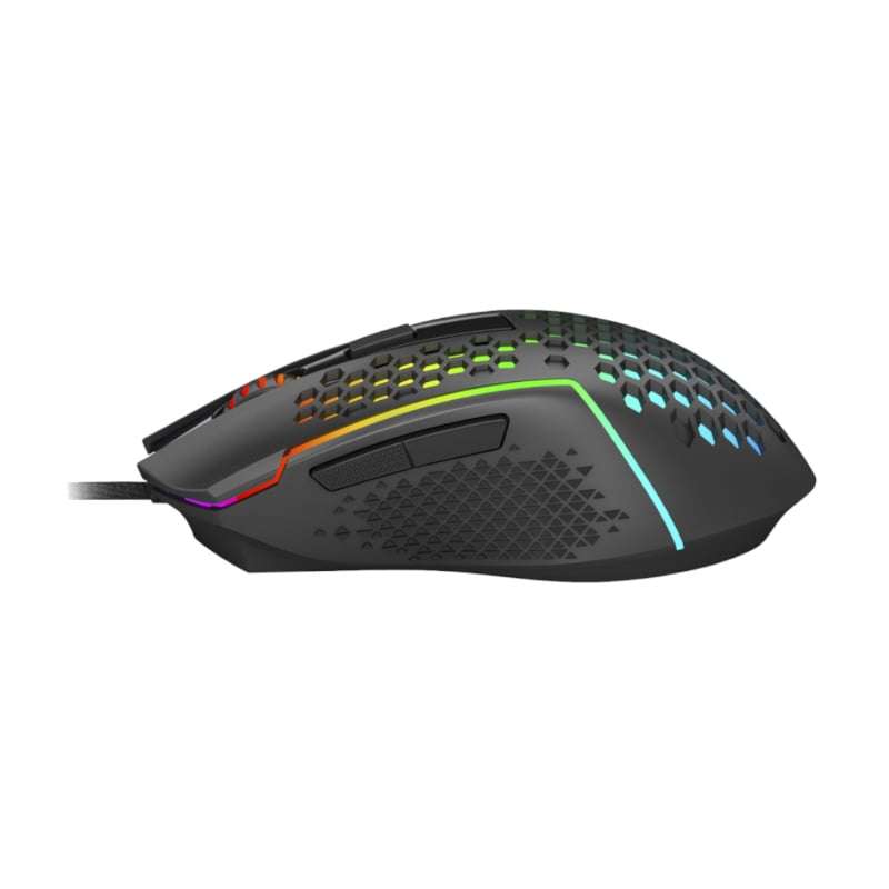 REDRAGON Reaping 6200DPI RGB LightWeight 65g Gaming Mouse  Black