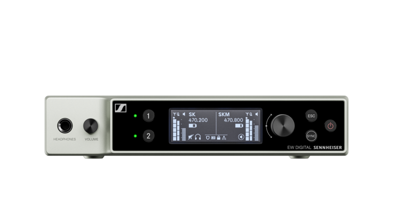Sennheiser EW-DX EM 2 DANTE (S1-10) Two-Channel Digital Half-Rack Receiver - Each - Silver