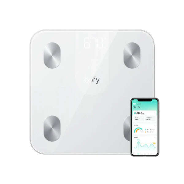 Eufy Smart Scale A1 Compact Digital Bathroom Scale with 12 Measurements - Each - White