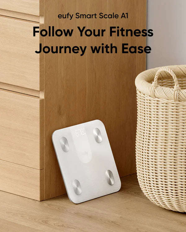 Eufy Smart Scale A1 Compact Digital Bathroom Scale with 12 Measurements - Each - White