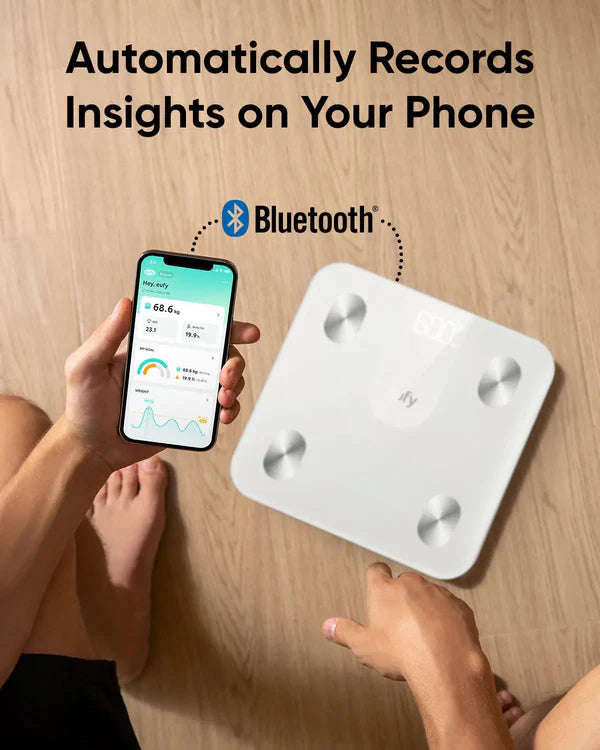 Eufy Smart Scale A1 Compact Digital Bathroom Scale with 12 Measurements - Each - White