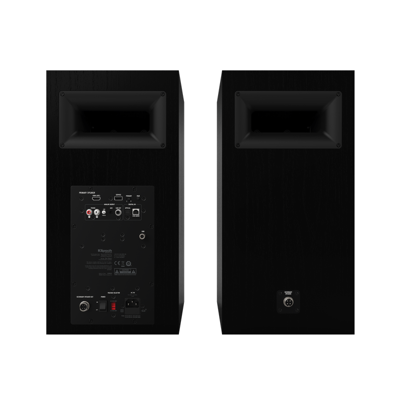 Klipsch The Nines 8" Powered Speakers - Black (Pair) + Klipsch R-101SW Subwoofer - Black (Each)