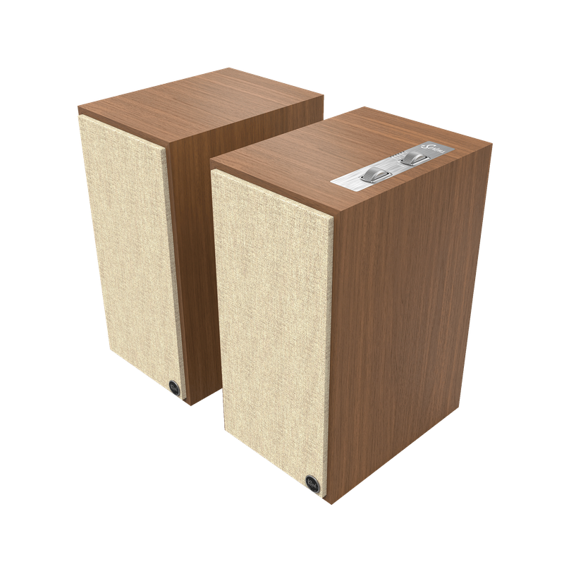 Klipsch The Sevens 6.5" Powered Speakers - Walnut (Pair) + Klipsch R-101SW Subwoofer - Black (Each)