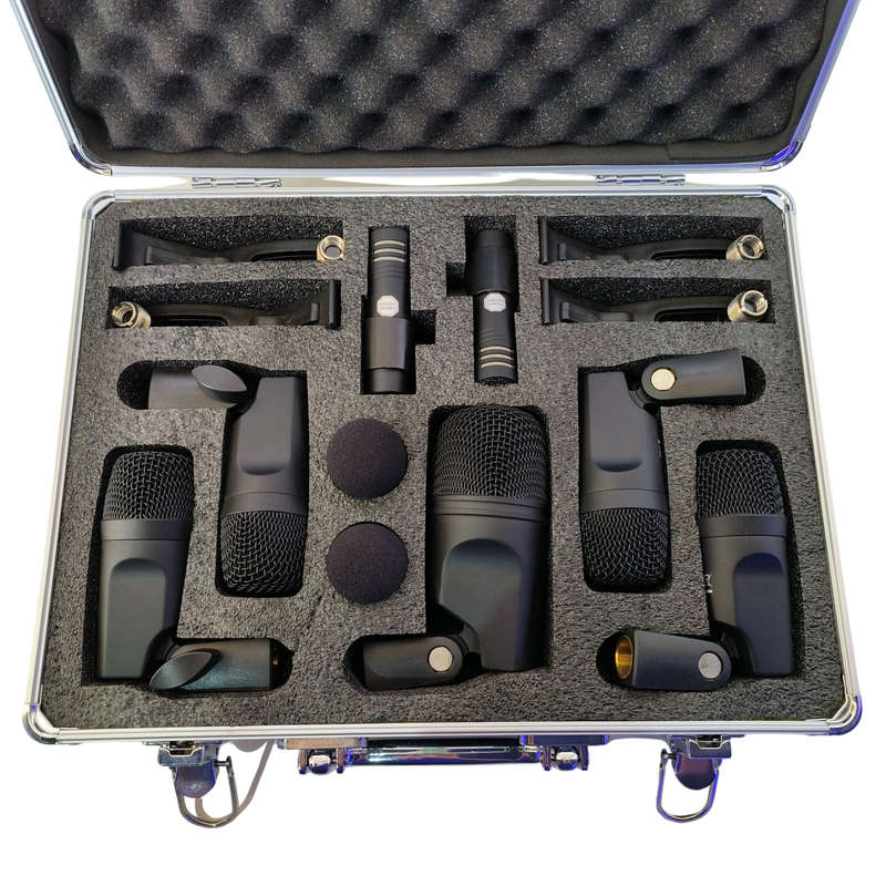 Power Works PDMK-7 Drum Microphone Kit - 7 Piece - Black