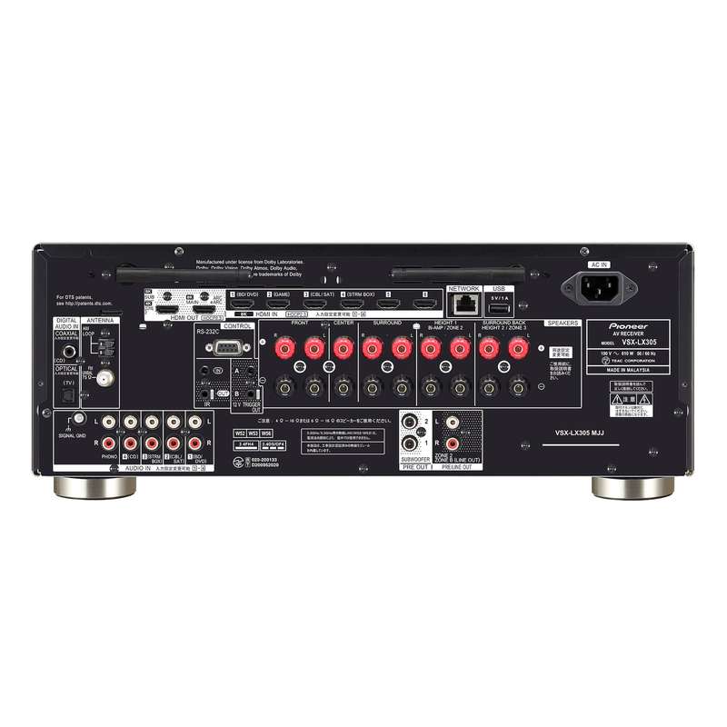 Pioneer Elite VSX-LX305 9.2-channel Home Theatre Receiver with Dolby Atmos® - Black