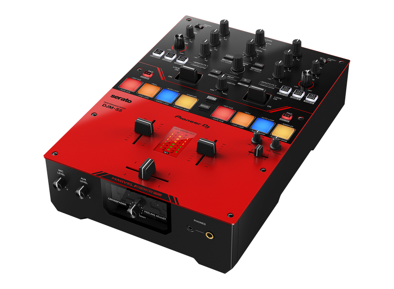 Pioneer DJ DJM-S5 Scratch-style 2-channel DJ mixer (gloss red)