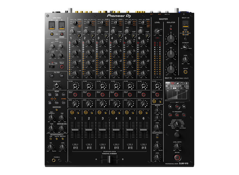 Pioneer DJ DJM-V10 Creative style 6-channel professional DJ mixer (Black)