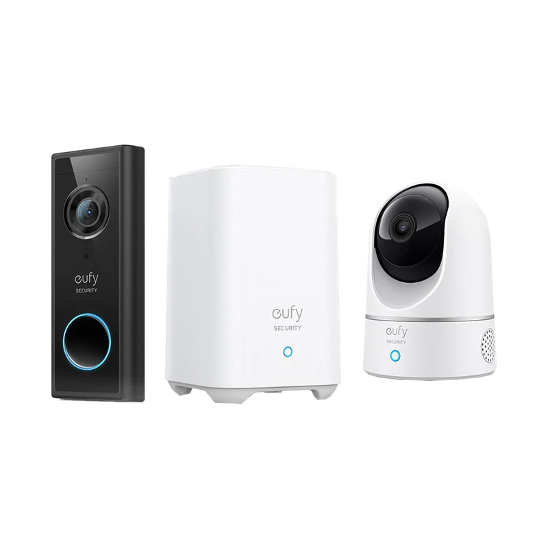 Eufy 2K Video Doorbell Kit + Indoor Cam 2K Pan&Tilt - Bundle