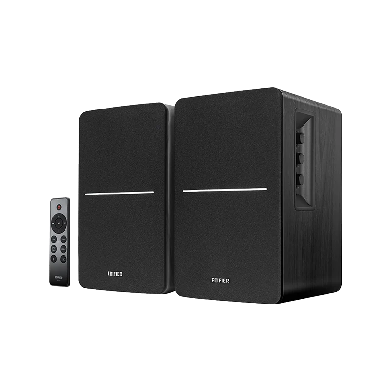 Edifier R1280D Bs Active Bluetooth Bookshelf Speakers - Pair (Black) + Edifier T5 8" 70W Subwoofe...
