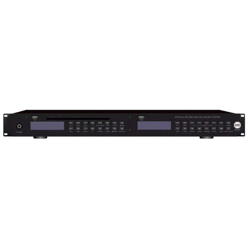 Power Works PW-2CMP 2-Channel All-In-One Media Player - Each - Black