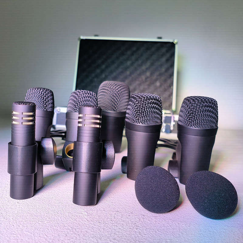 Power Works PDMK-7 Drum Microphone Kit - 7 Piece - Black