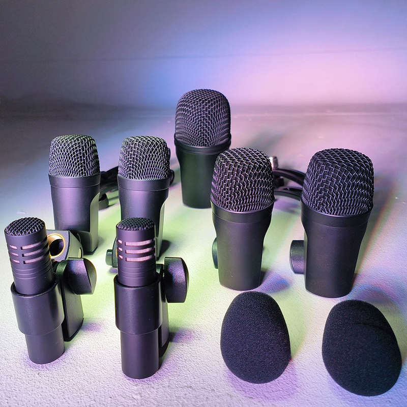 Power Works PDMK-7 Drum Microphone Kit - 7 Piece - Black
