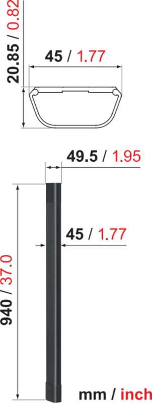 Vogel's CABLE 8 Cable Cover - Black