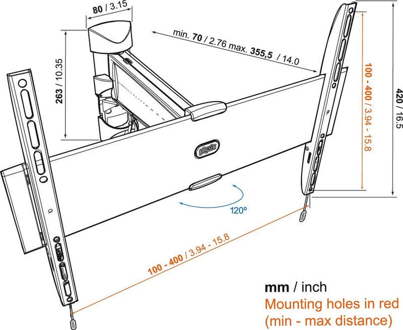 Physix PHW 300 M Full-Motion TV Wall Mount