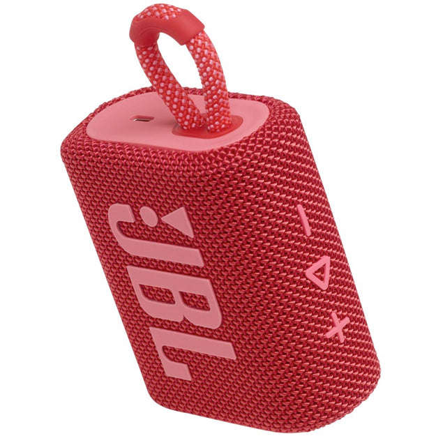JBL Go 3 Portable Waterproof Bluetooth Speaker - Red