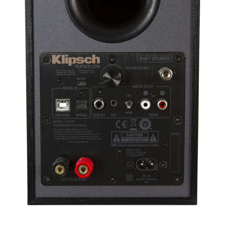 Klipsch R-41PM Powered Bookshelf Speakers - pair - Black