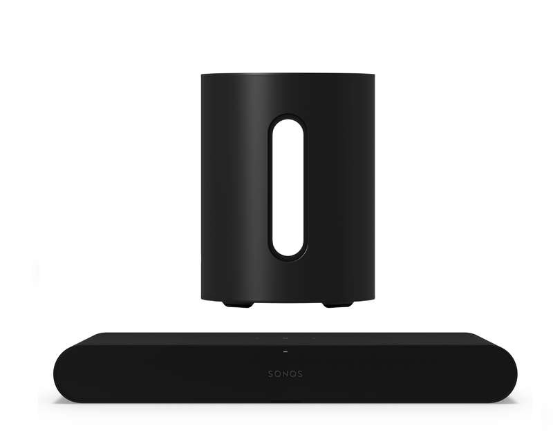 Sonos Ray Soundbar with Sonos Sub Mini Entertainment Set - Black