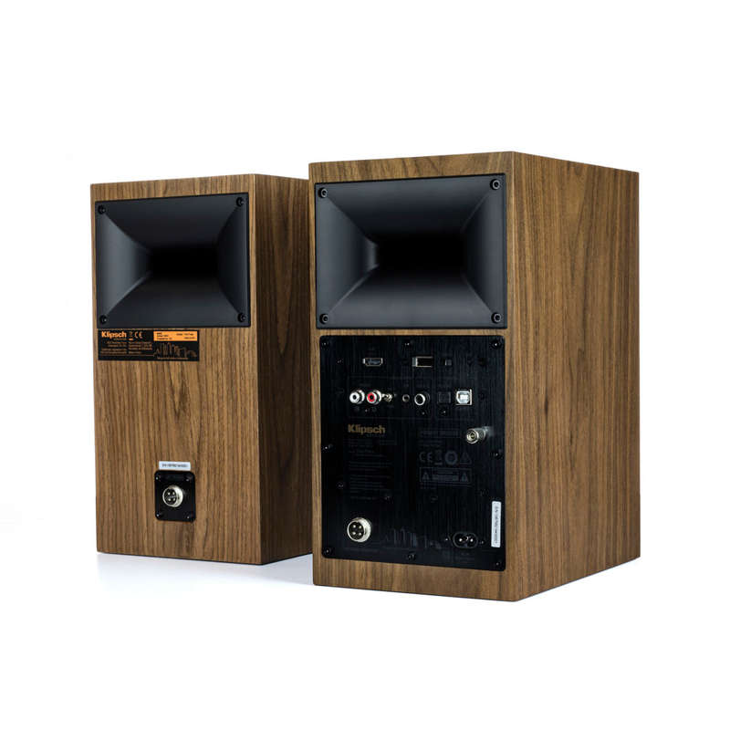 Klipsch The Fives Stereo Powered Speakers - Pair - Walnut