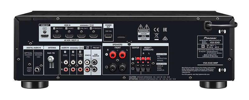 Pioneer VSX-534D 4K AV Receiver DAB